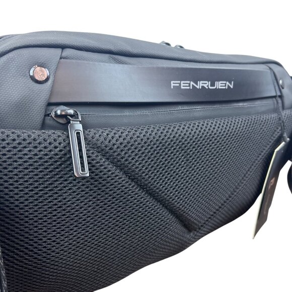 Fenruien Anti-Theft Sling Bag With USB Charging Port For Men Black Size M - New - Picture 6 of 15